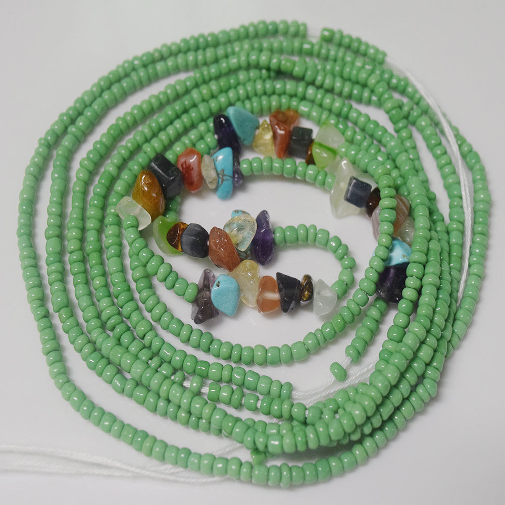 african dancing adjustable bulk tie on 7 chakra natural gem stone crystal waist beads cotton with clasp belly chain for women