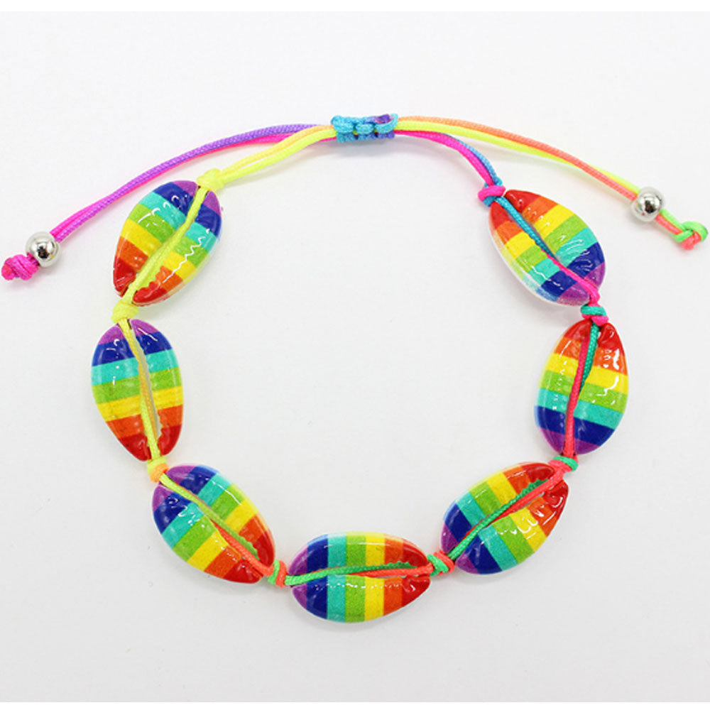 Hawaii fashion multi color handmade alloy bead shell bracelet handmade bracelet beads shell jewelry