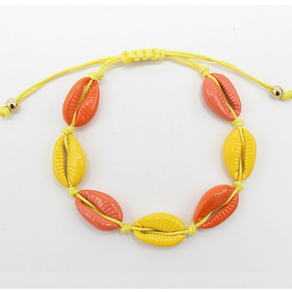 Hawaii fashion multi color handmade alloy bead shell bracelet handmade bracelet beads shell jewelry