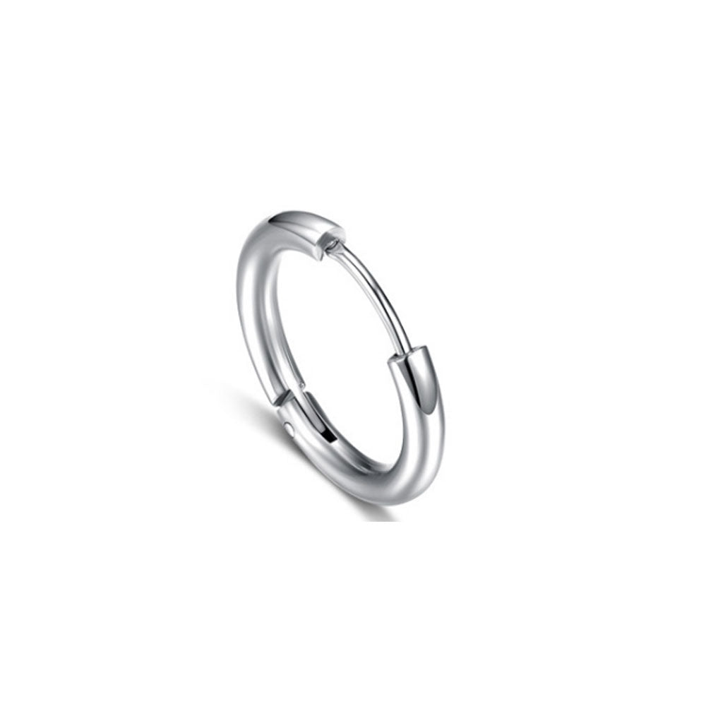 men's black silver and gold cartilage small stainless steel huggie hoop earring jewelry for women men