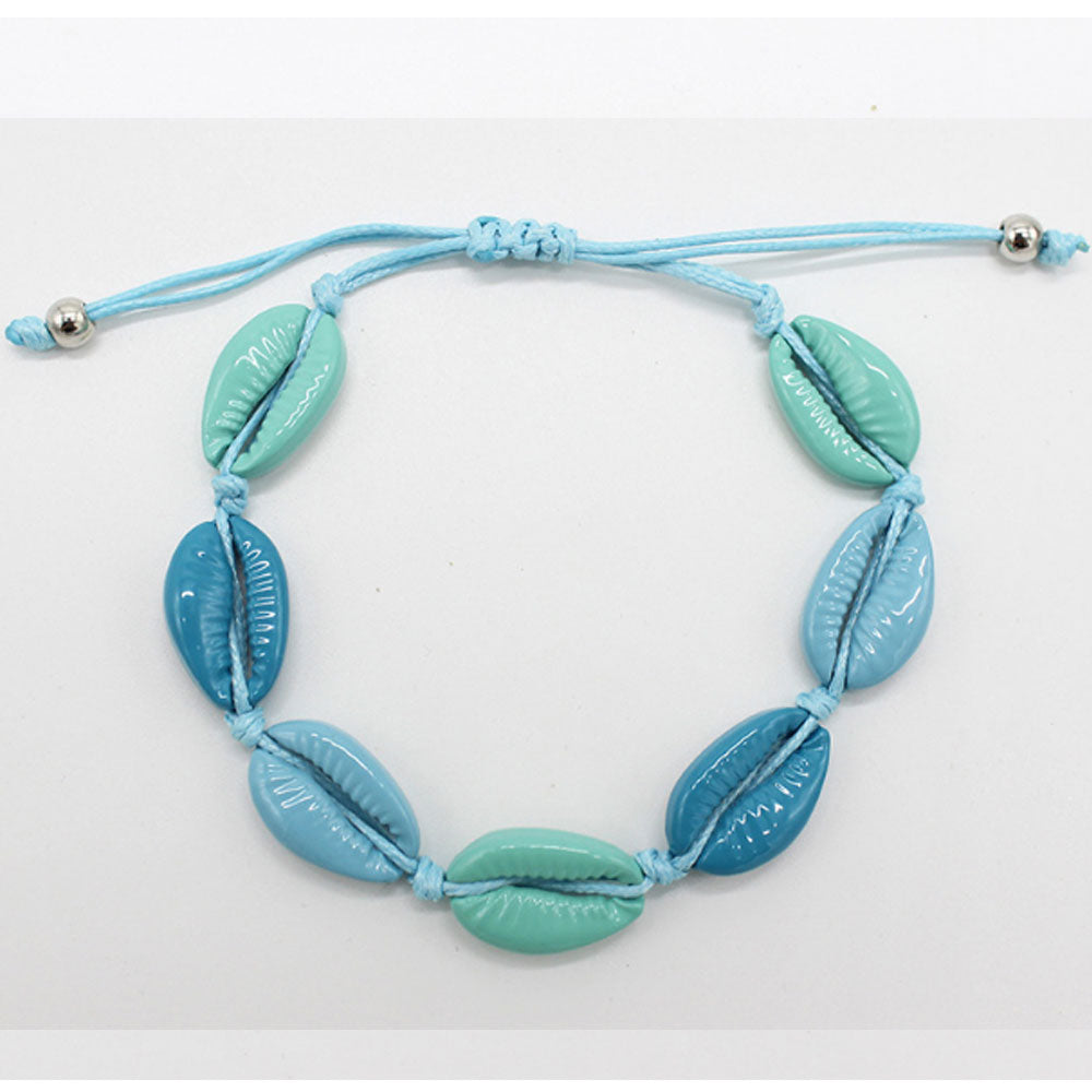 Hawaii fashion multi color handmade alloy bead shell bracelet handmade bracelet beads shell jewelry