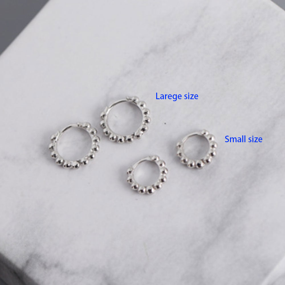fashion sterling silver 925 tiny mini hoops earrings boho jewelry men and women
