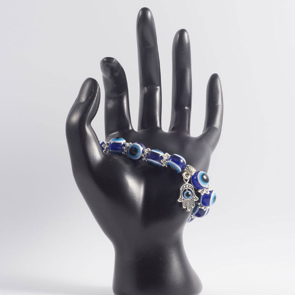 cheap fashion women lucky turkish blue eye beads beaded bracelet jewelry