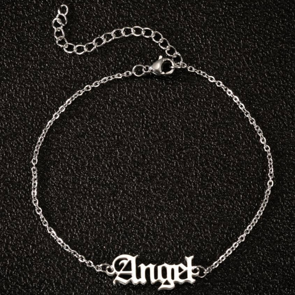 stainless steel gold and silver color zodiac sign anklets foot jewelry