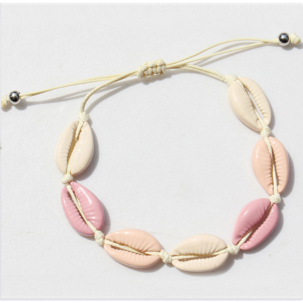 Hawaii fashion multi color handmade alloy bead shell bracelet handmade bracelet beads shell jewelry