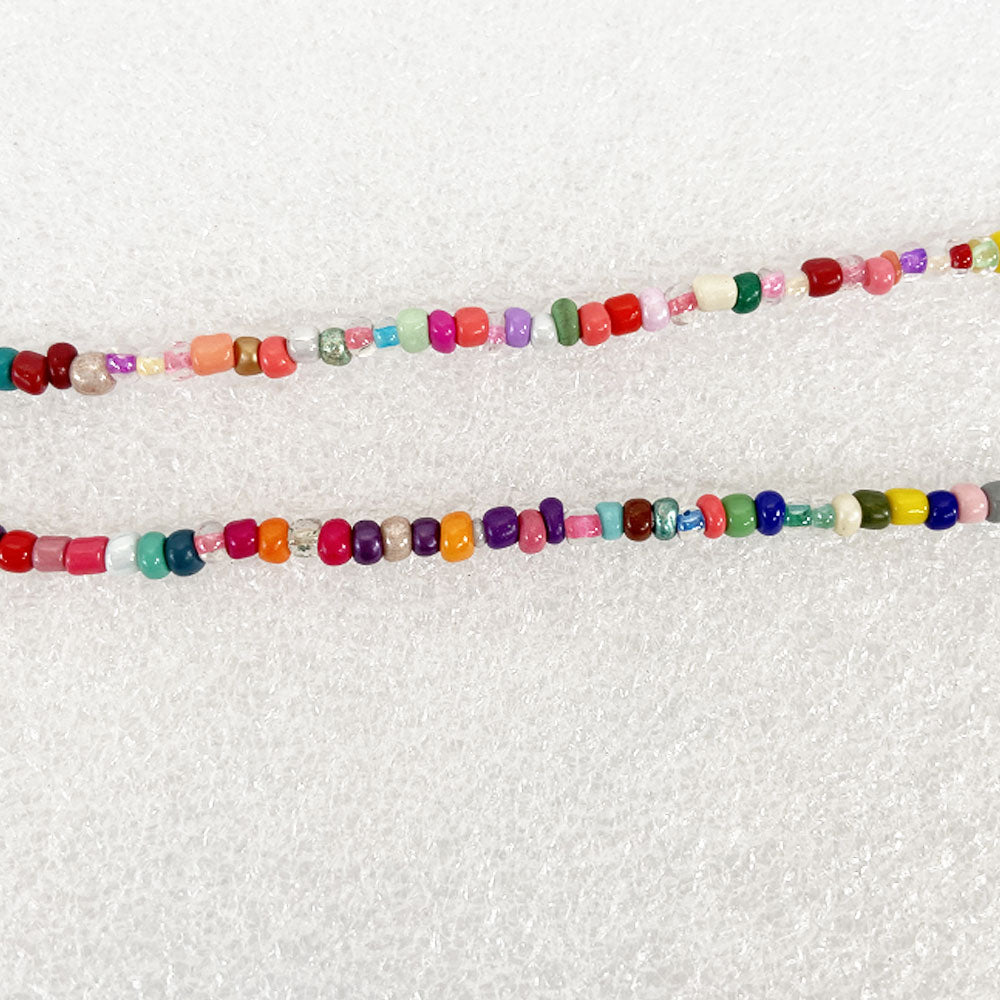 handmade bohemian statement women glass seed bead beaded sea shell necklace Jewelry 75CM