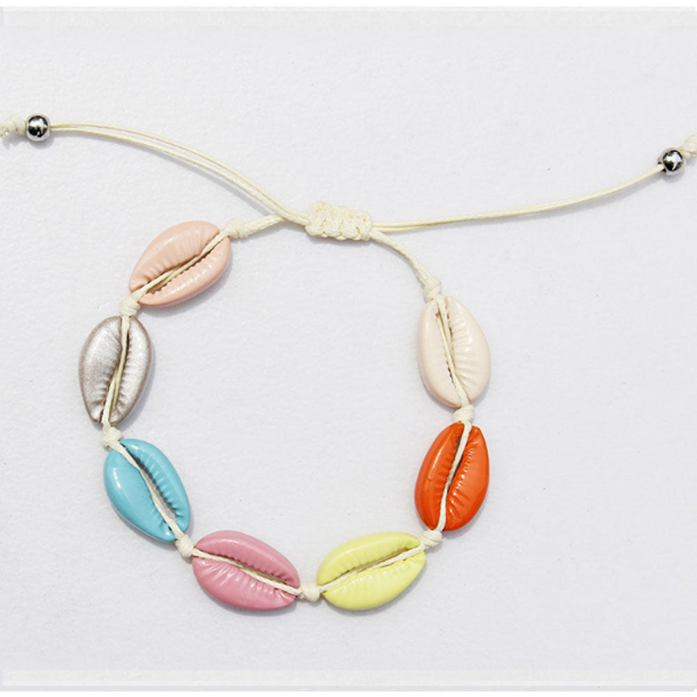 Hawaii fashion multi color handmade alloy bead shell bracelet handmade bracelet beads shell jewelry