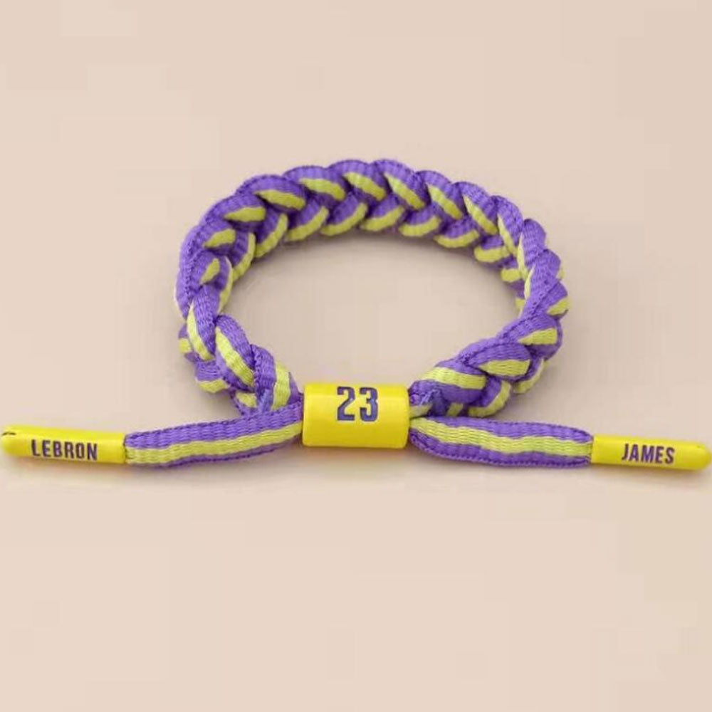 Basketball Sport Competition Fans shoelace bracelet braided for NBA SPORTS cheering squad