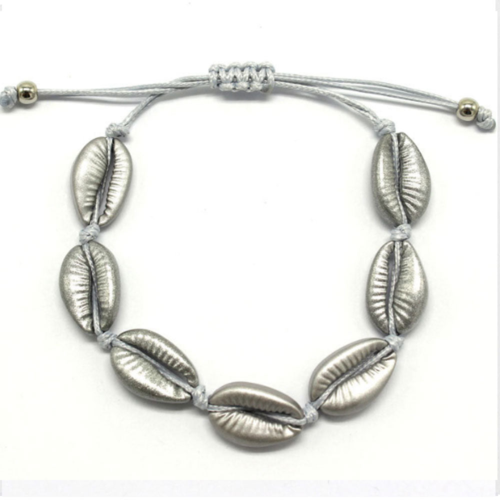 Hawaii fashion multi color handmade alloy bead shell bracelet handmade bracelet beads shell jewelry