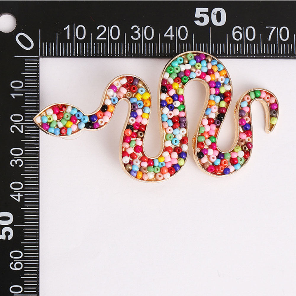 vintage glass seed beads earring snake earrings jewelry for women