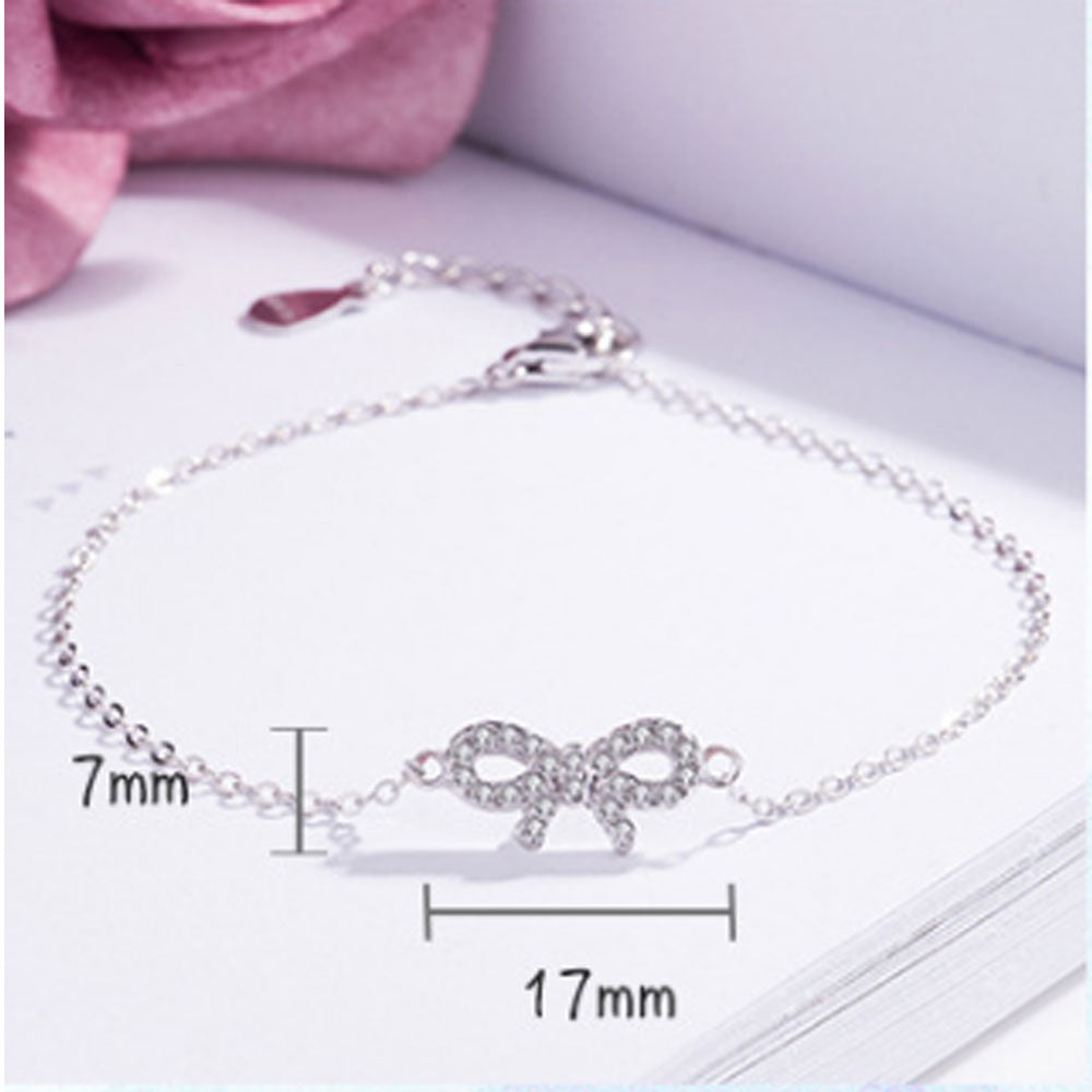 korean style mini 925 sterling silver butterfly bowknot charm necklace bracelet earring and ring jewelry set