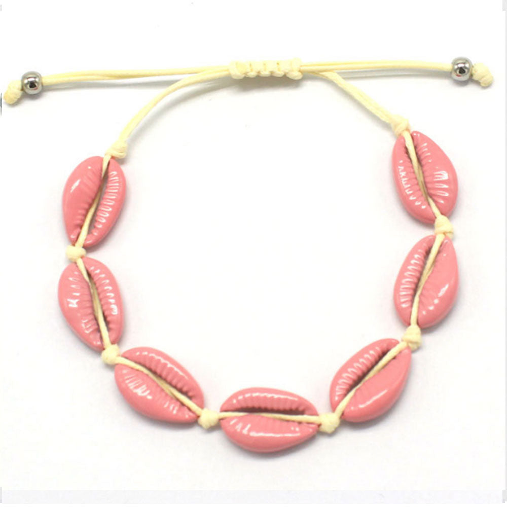 Hawaii fashion multi color handmade alloy bead shell bracelet handmade bracelet beads shell jewelry