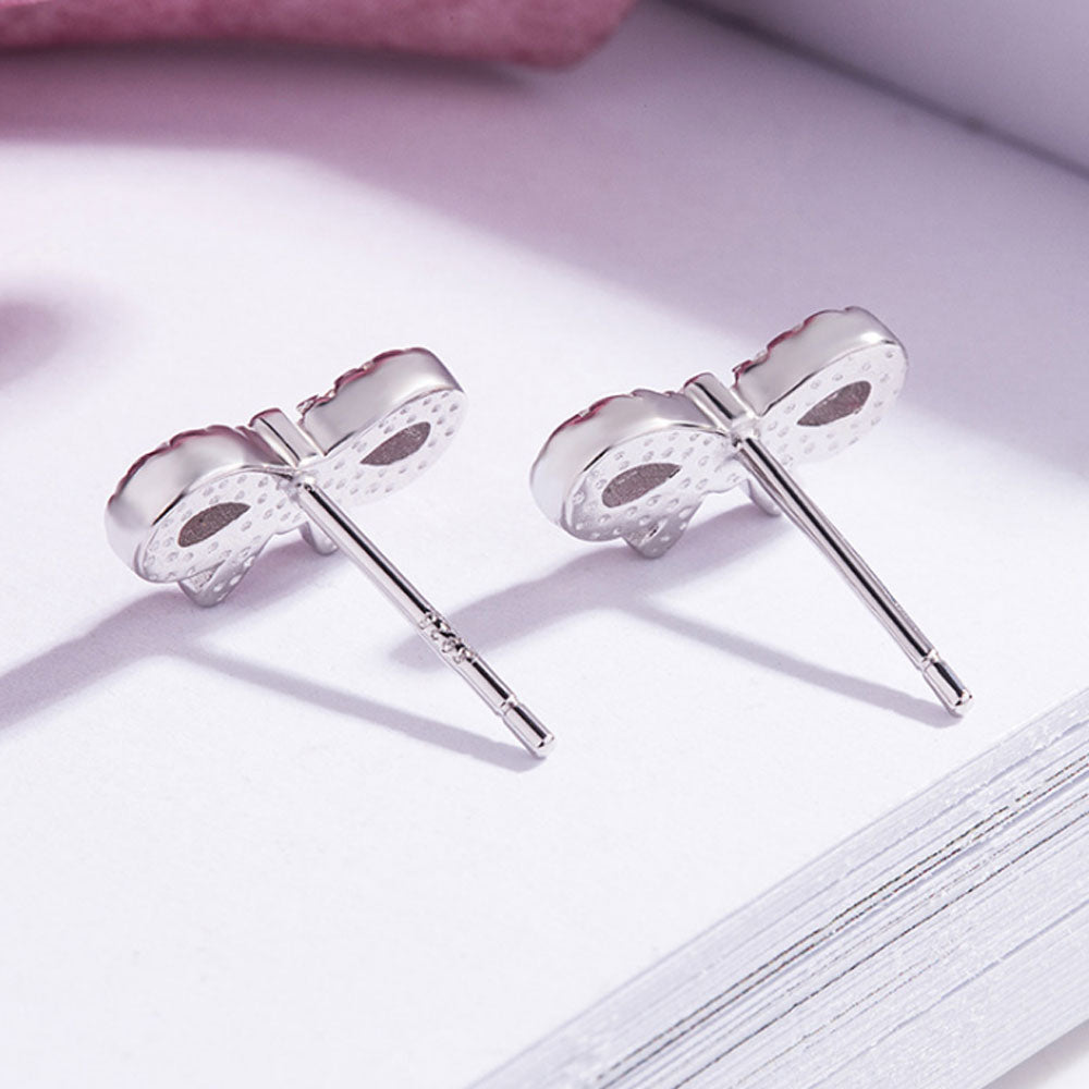 korean style mini 925 sterling silver butterfly bowknot charm necklace bracelet earring and ring jewelry set