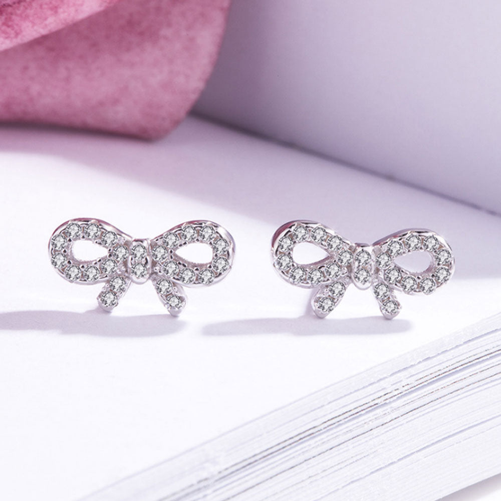 korean style mini 925 sterling silver butterfly bowknot charm necklace bracelet earring and ring jewelry set