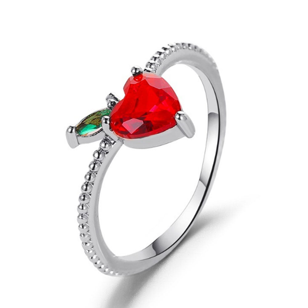 fashion brass jewelry fruit finger ring for women