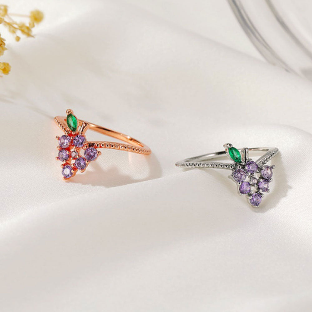 fashion brass jewelry fruit finger ring for women