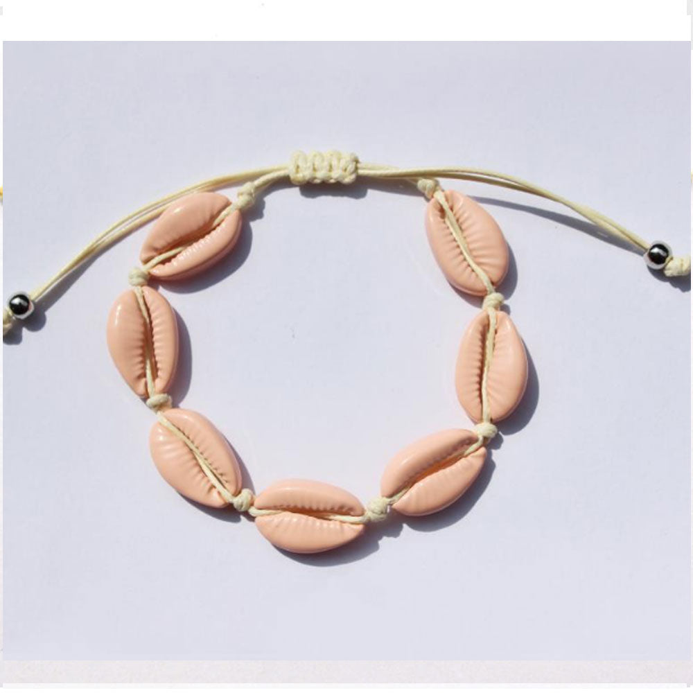 Hawaii fashion multi color handmade alloy bead shell bracelet handmade bracelet beads shell jewelry