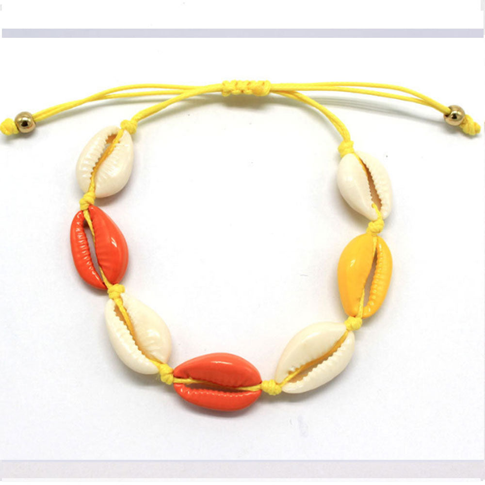 Hawaii fashion multi color handmade alloy bead shell bracelet handmade bracelet beads shell jewelry