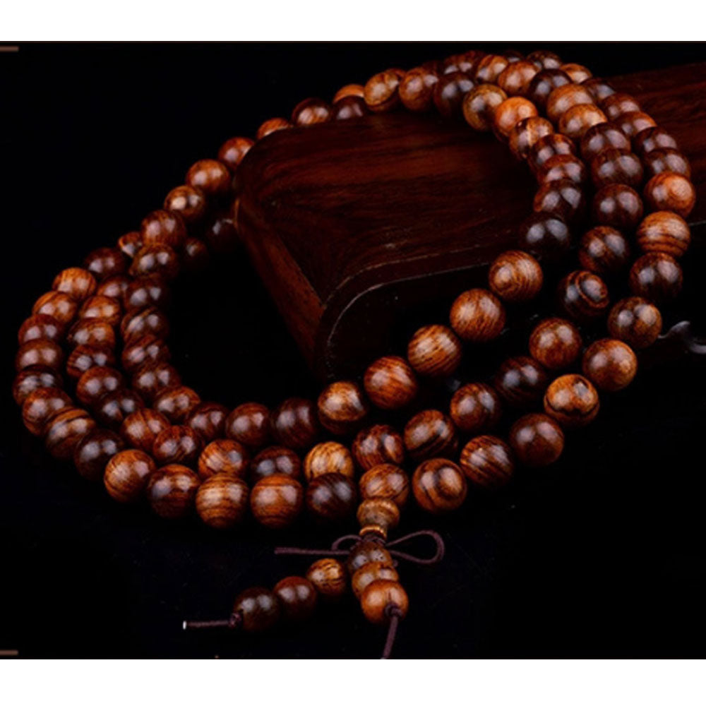 handmade natural Vietnam rosewood 108 wood mala prayer beads wrist mala wholesale