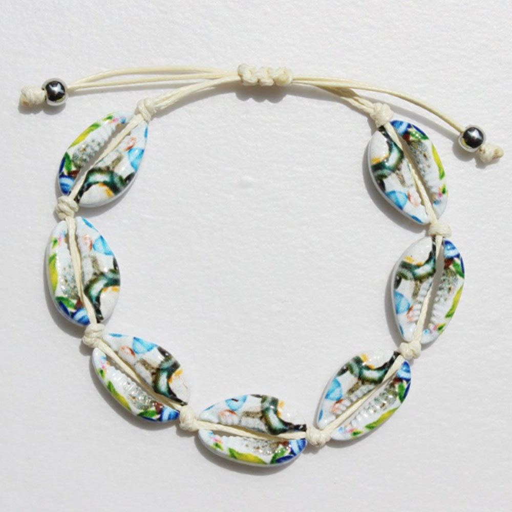 Hawaii fashion multi color handmade alloy bead shell bracelet handmade bracelet beads shell jewelry
