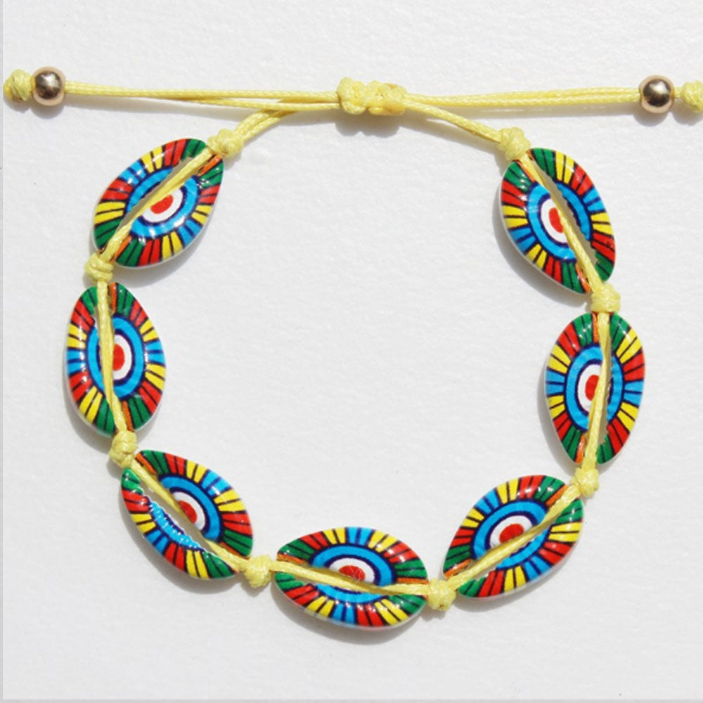 Hawaii fashion multi color handmade alloy bead shell bracelet handmade bracelet beads shell jewelry