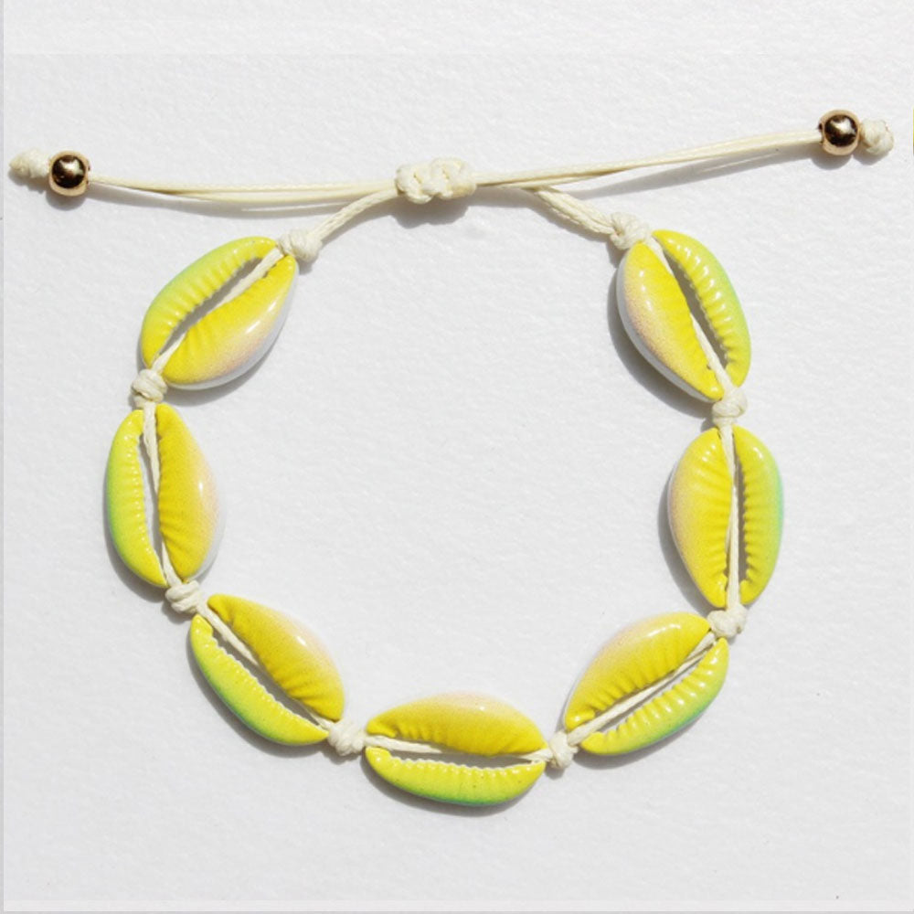 Hawaii fashion multi color handmade alloy bead shell bracelet handmade bracelet beads shell jewelry