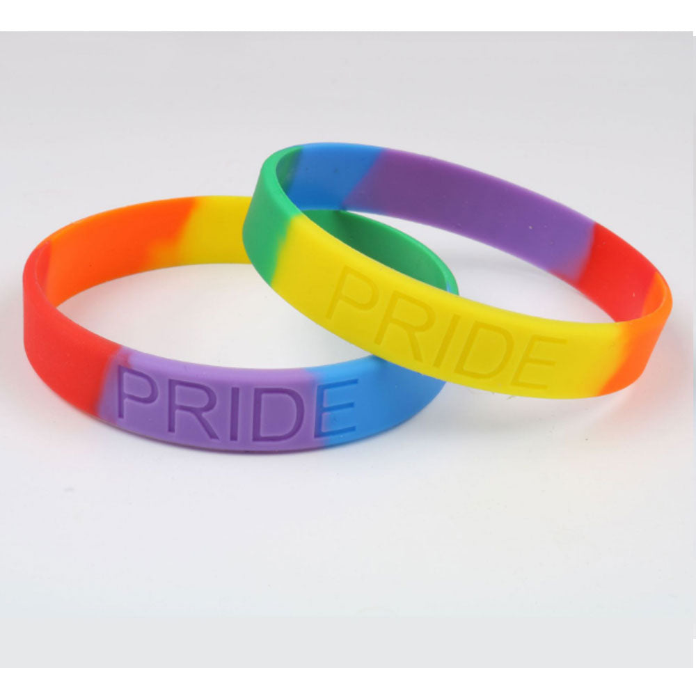 fashion trendy silicone rubber rainbow band transgender lesbian pride gay bracelet couples bracelet lgbt pride