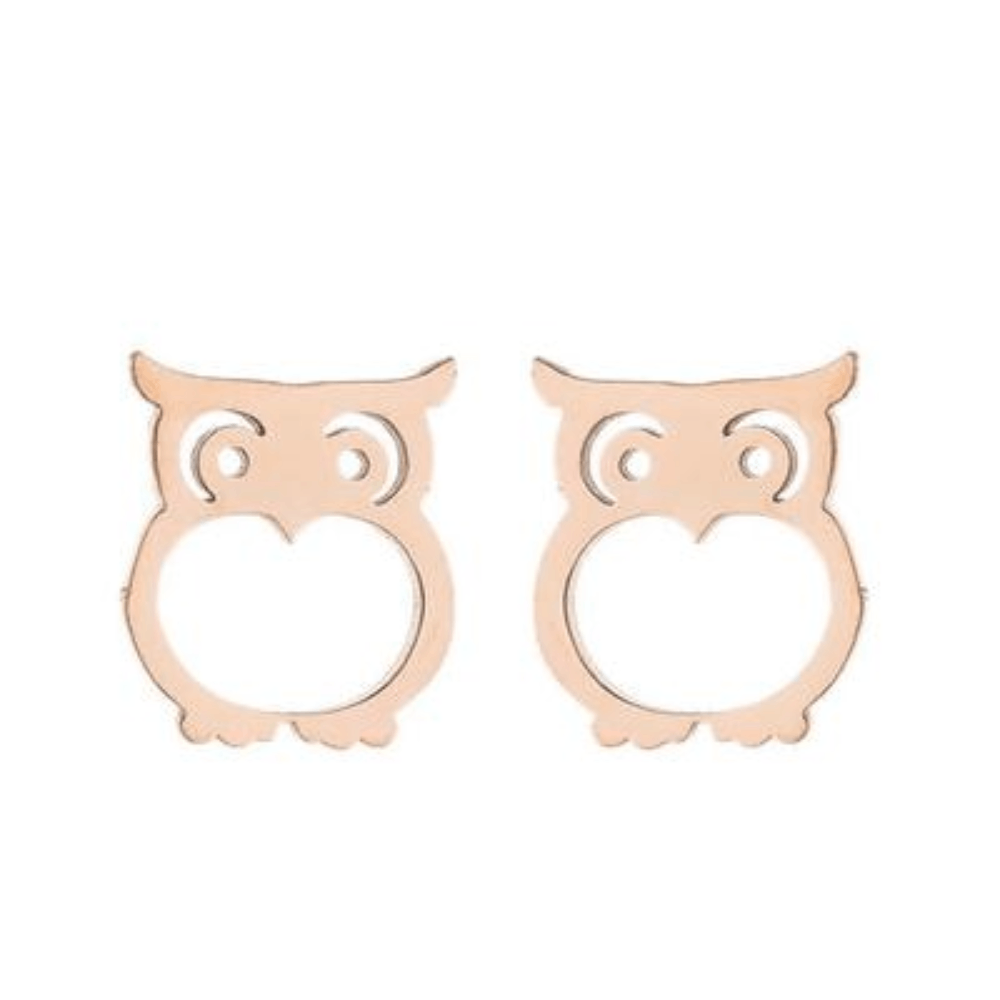 stainless steel earrings owl charm stud earring jewelry earrings studs for women wholesale