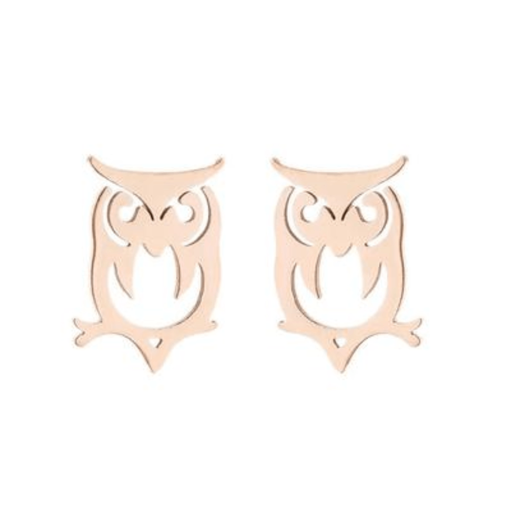 tiny coconut owl charm stainless steel stud earrings jewelry earring women earrings