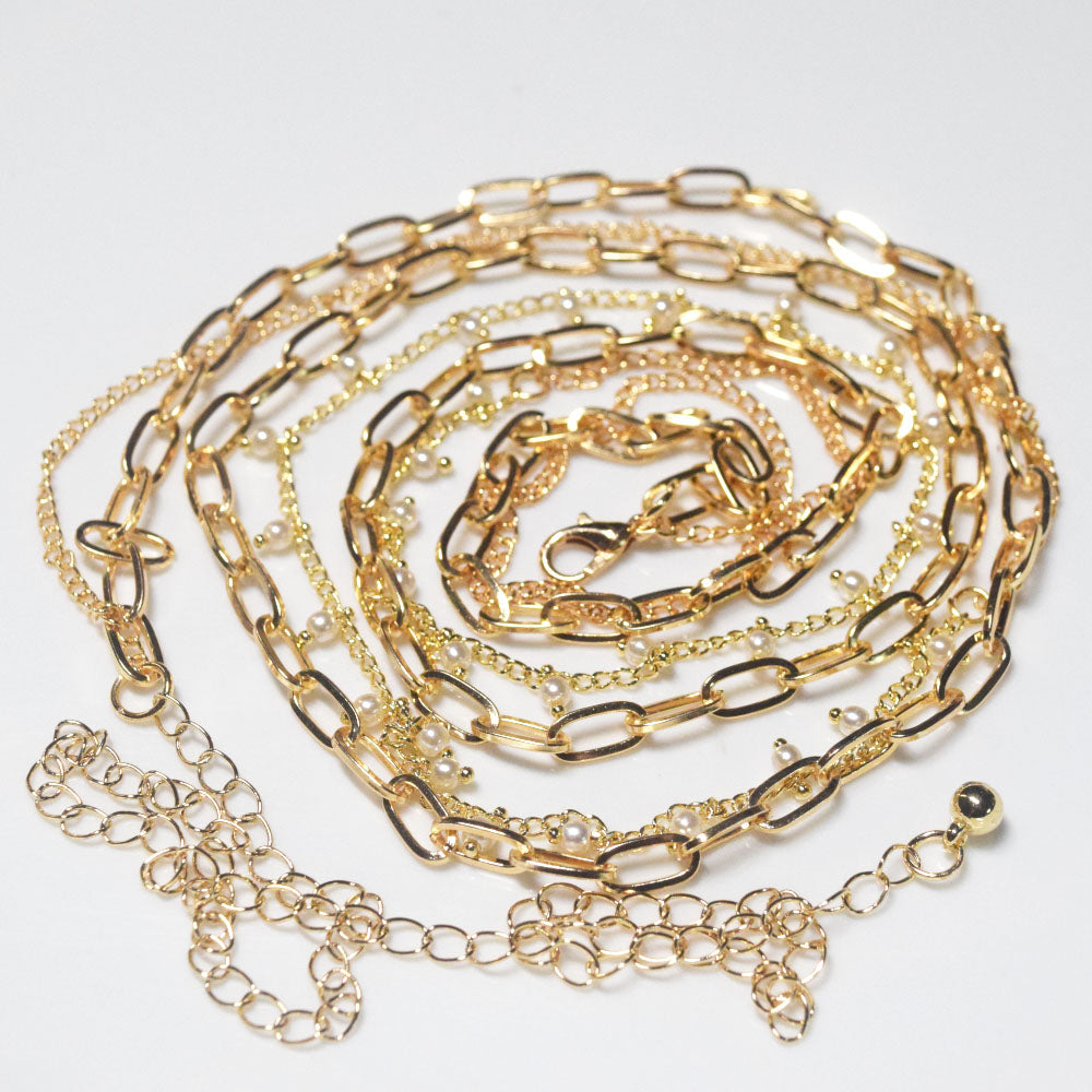 Fashion alloy artificial pearl butterfly mermaid natural stone charm metal waist belly ring chain jewelry body women