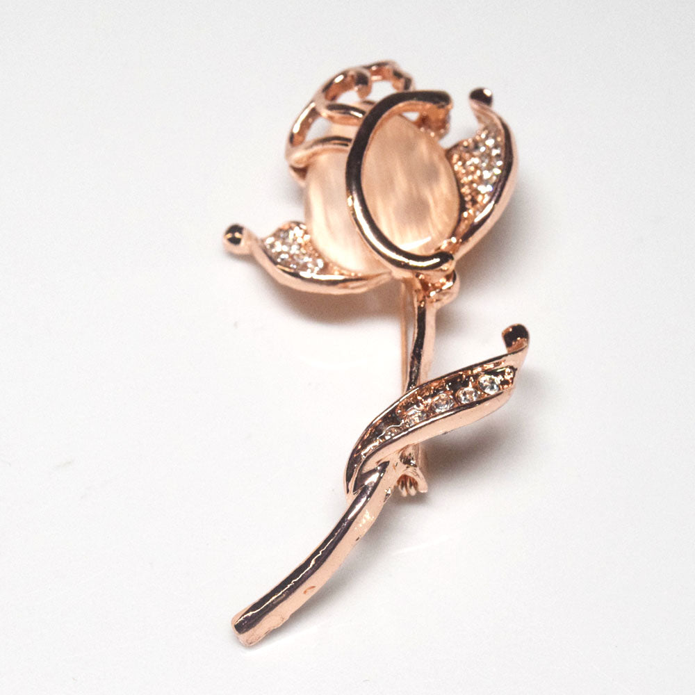 women opal stone cat flower butterfly knot rose flower charm pin brooch brooches women
