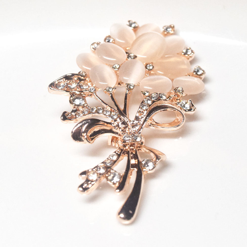women opal stone cat flower butterfly knot rose flower charm pin brooch brooches women