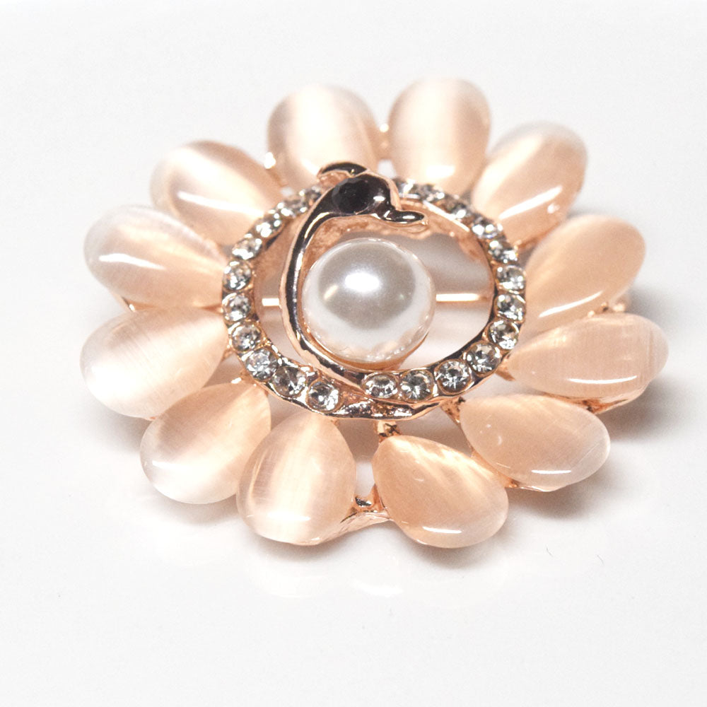 women opal stone cat flower butterfly knot rose flower charm pin brooch brooches women