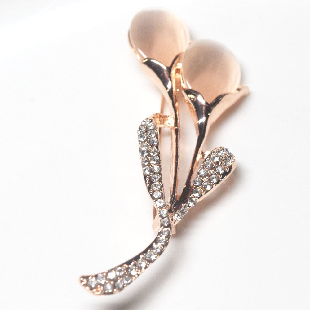 women opal stone cat flower butterfly knot rose flower charm pin brooch brooches women