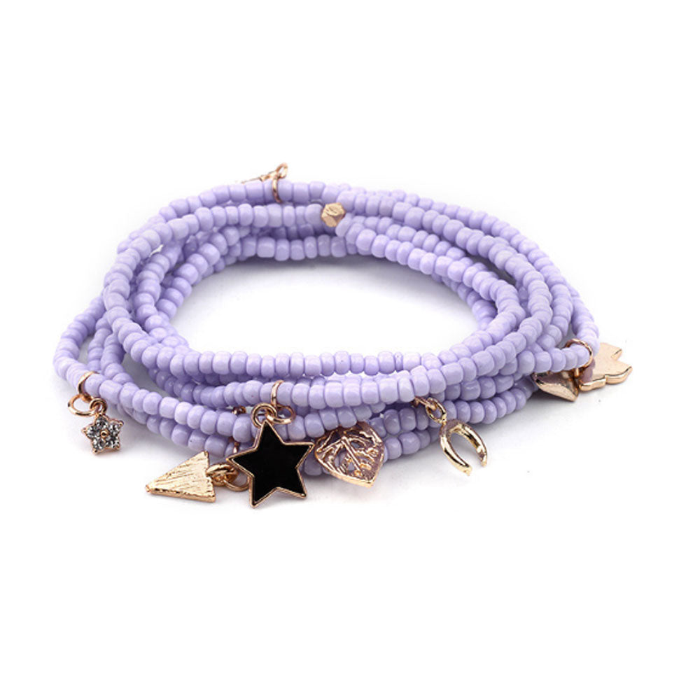 big weight loss body African glass seed waist belly beads beaded layer chain with charm bohemian jewelry elastic cord 140cm