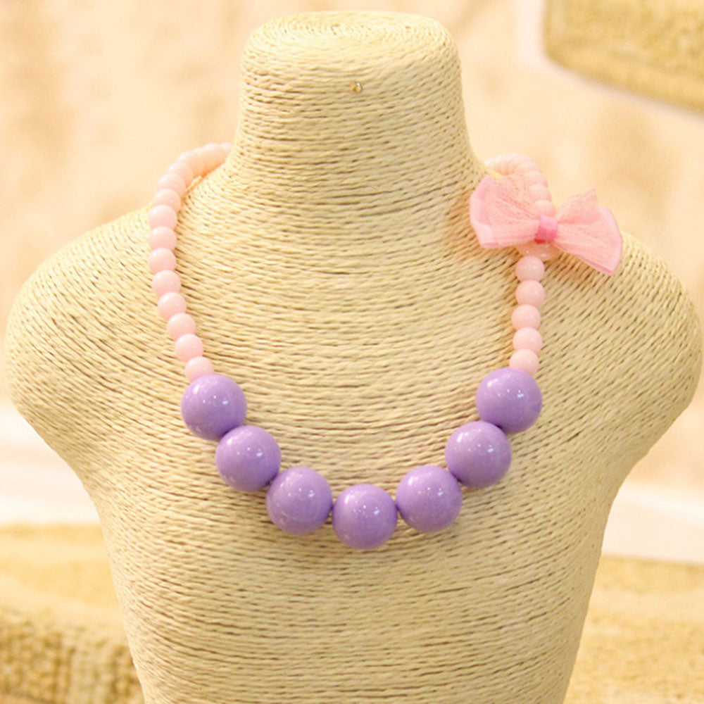 handmade toddler candy color bubblegum choker necklaces bracelet jewelry set for children wholesale