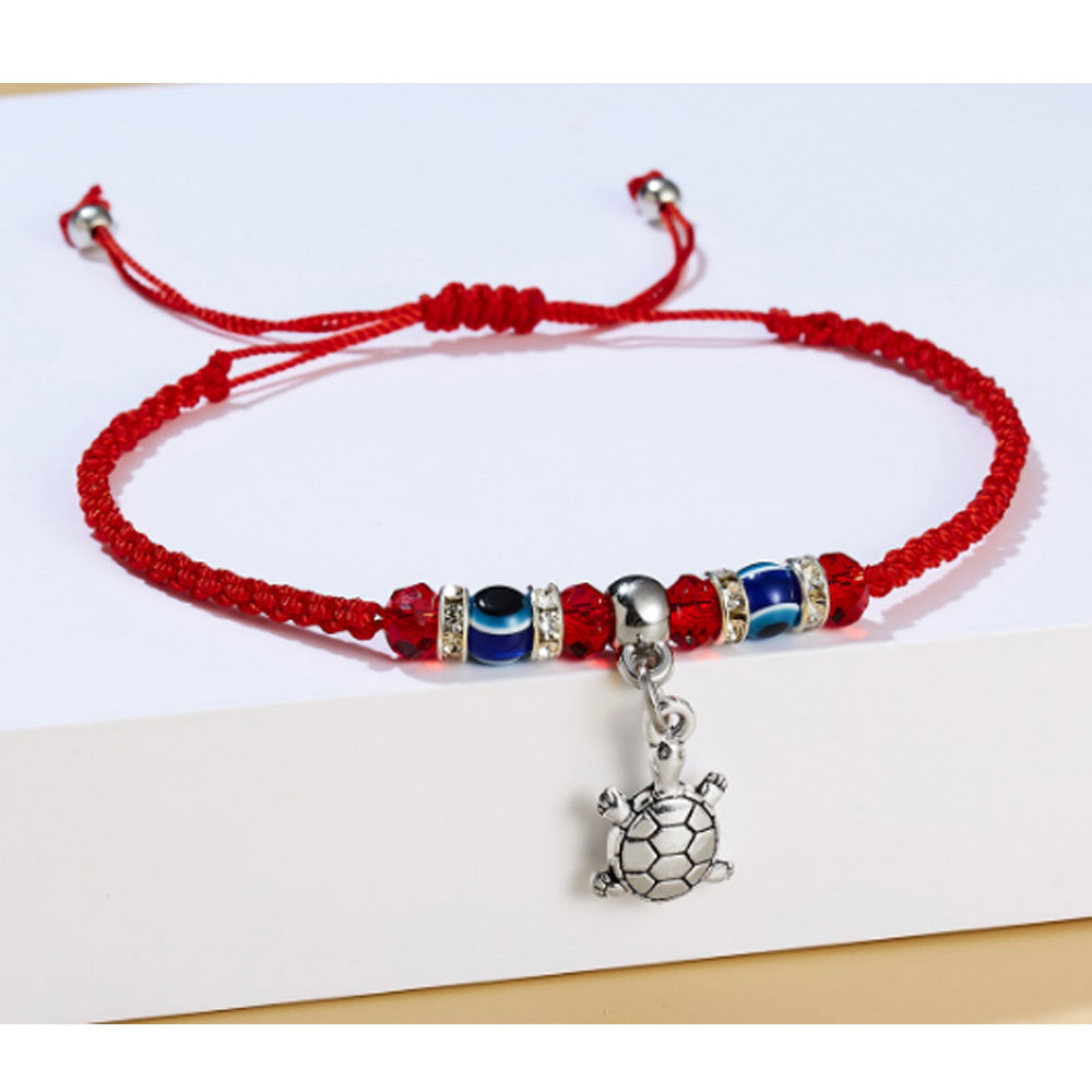 Custom Chinese knot simple red thread string bracelet hamsa hand d-evil eye lucky charm adjustable bracelet cheap red
