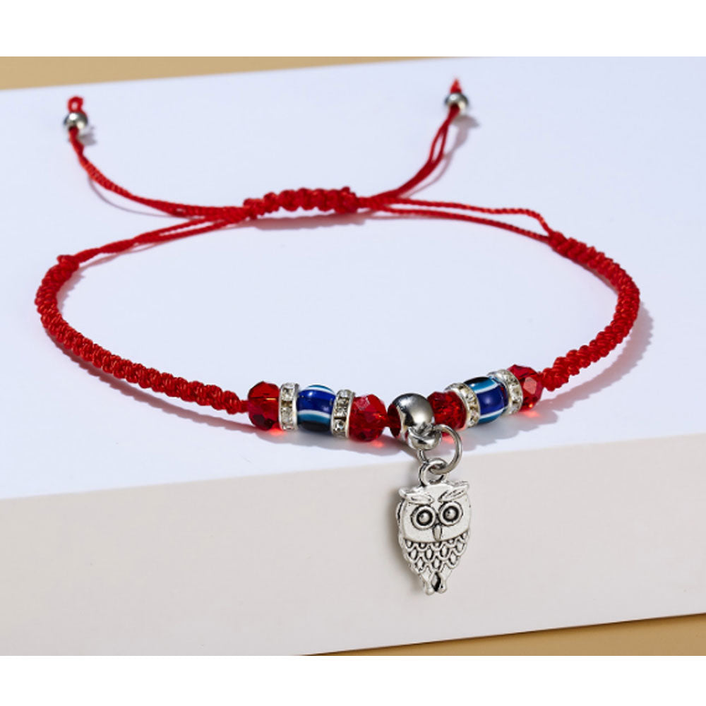 Custom Chinese knot simple red thread string bracelet hamsa hand d-evil eye lucky charm adjustable bracelet cheap red