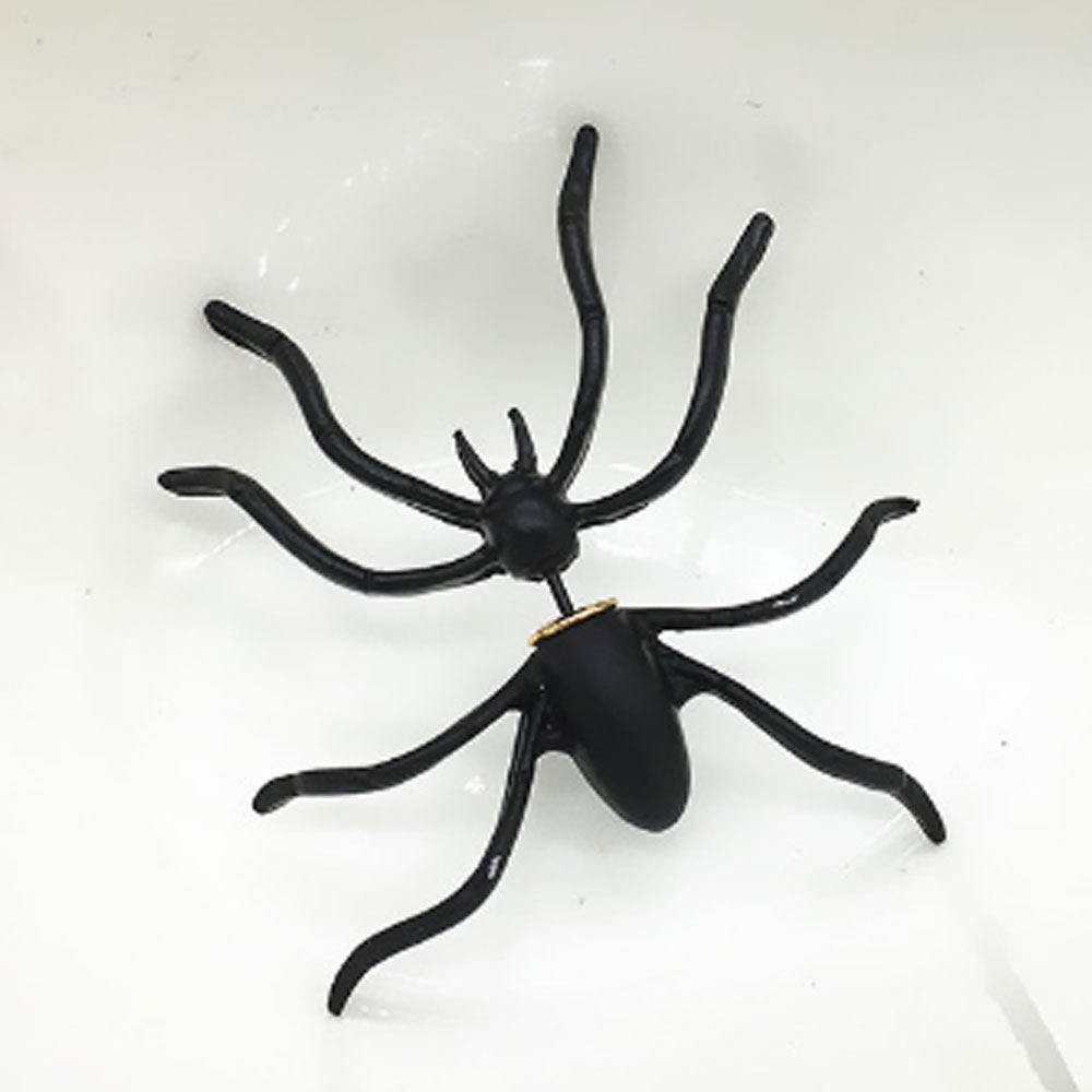 Alloy Halloween Horrible Black Spider Piercing stud Earrings Jewelry