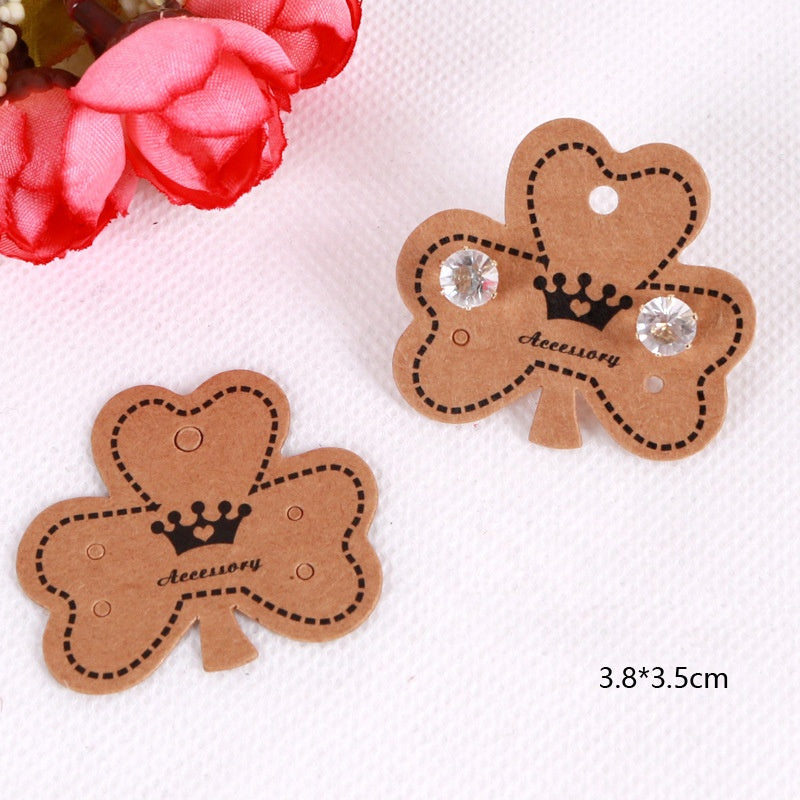 Multi sizes shapes wholesale cheap craft paper packaging display cards earrings ear studs hanging holder earring cards
