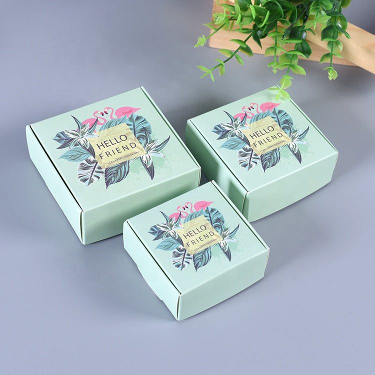 Small Size Colored Paper Card Foldable Boxes Carton Mailer Shipping Boxes