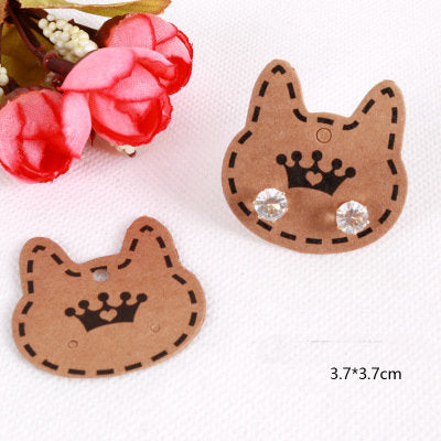 Multi sizes shapes wholesale cheap craft paper packaging display cards earrings ear studs hanging holder earring cards