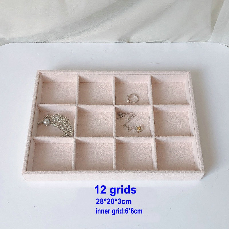 middle size luxury jewelry shop chain store showcase storage tray necklace earring ring bracelet packaging display tray