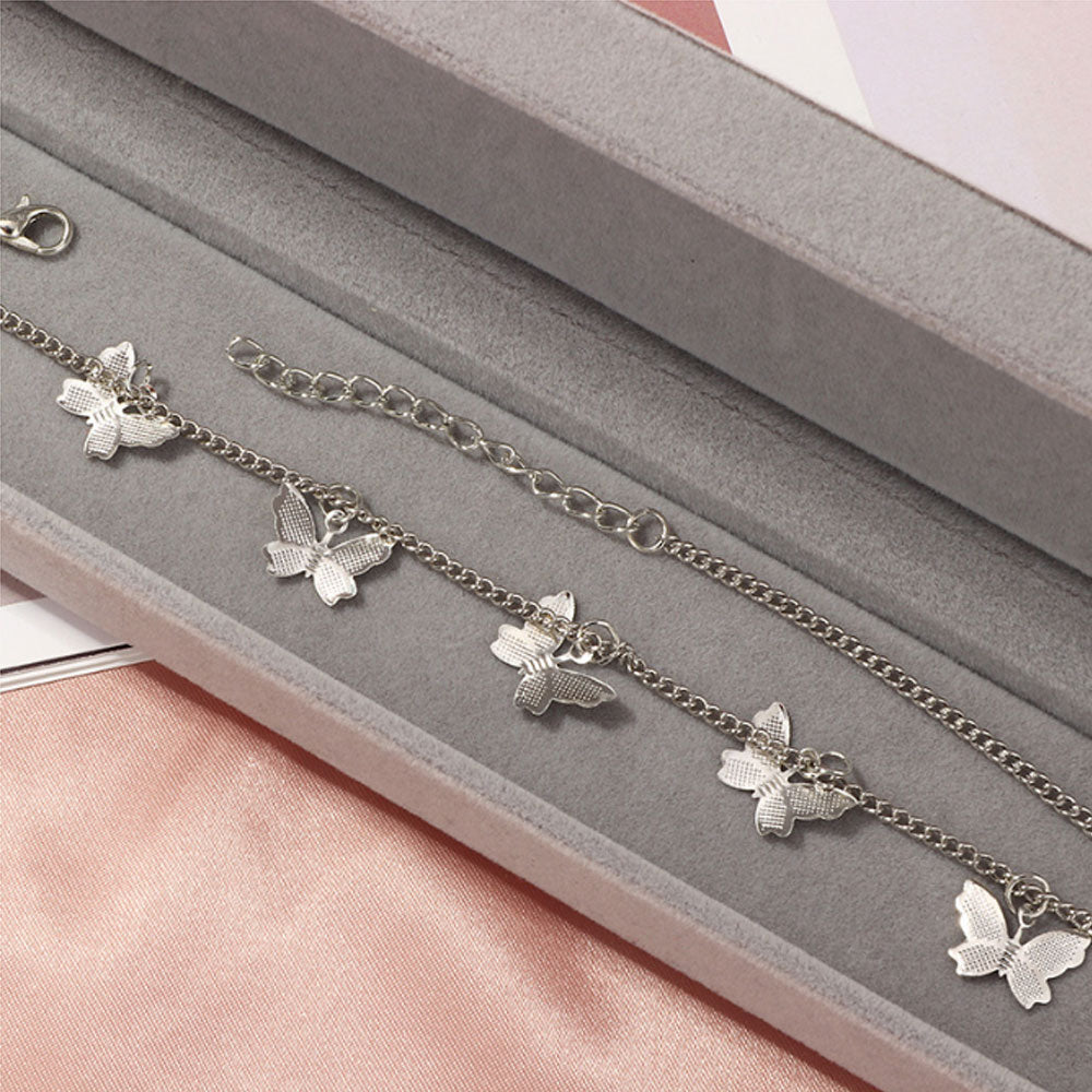 wholesalebrass alloy gold and silver plated women tiny butterfly pendant charm necklace jewelry
