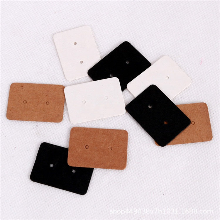 100pcs a pack small tiny earring cards wholesale kraft paper ear stud earrings display card 2.5x3.5cm for women fashion jewelry