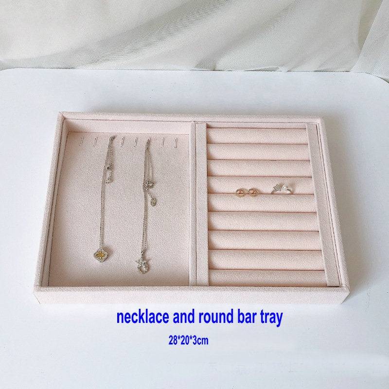 middle size luxury jewelry shop chain store showcase storage tray necklace earring ring bracelet packaging display tray