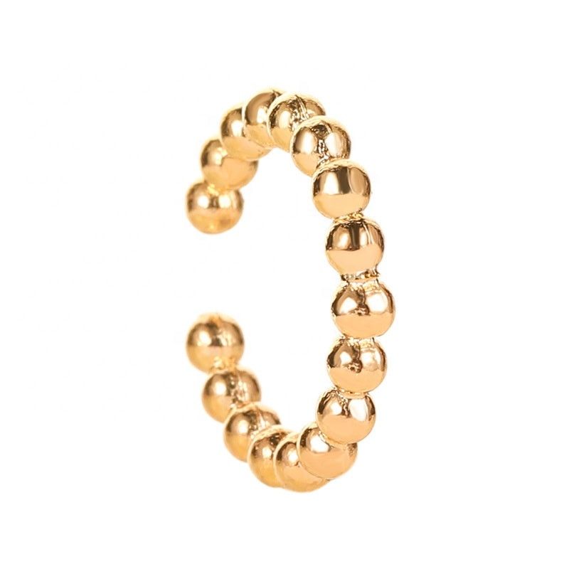 U shaped ear bone clip simple ear clasp beads earrings ear cuff ring clip on earrings
