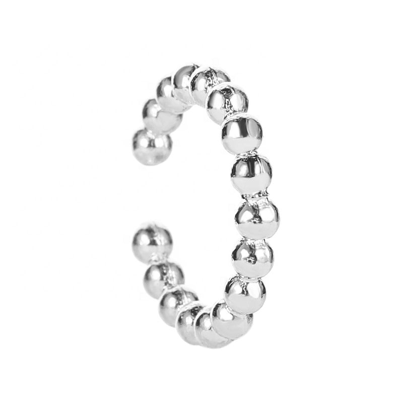 U shaped ear bone clip simple ear clasp beads earrings ear cuff ring clip on earrings
