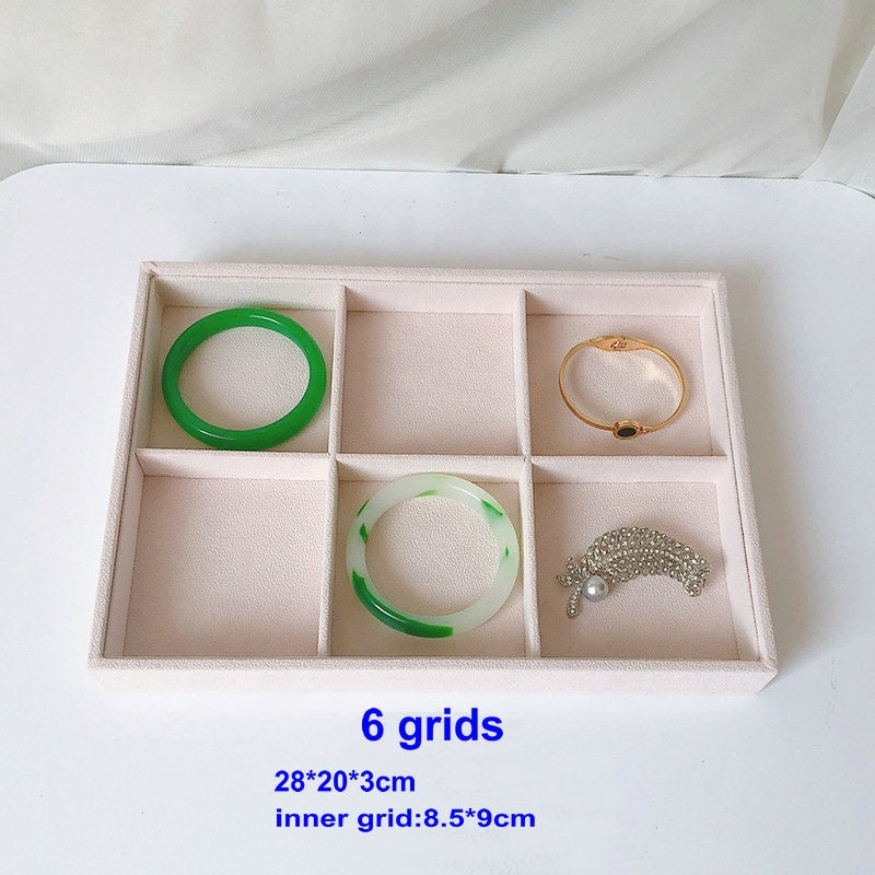 middle size luxury jewelry shop chain store showcase storage tray necklace earring ring bracelet packaging display tray