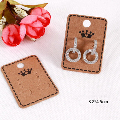 Multi sizes shapes wholesale cheap craft paper packaging display cards earrings ear studs hanging holder earring cards